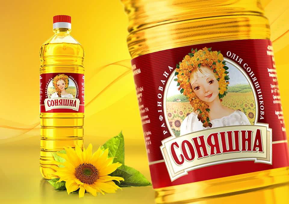 Розробка бренду та дизайн продуктової лінійки олії Соняшна для компанії Оліяр