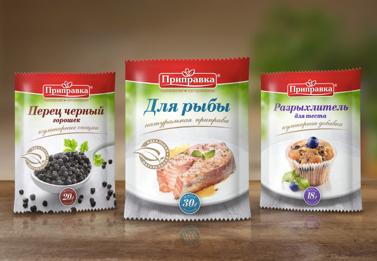 Дизайн упаковок для Приправки